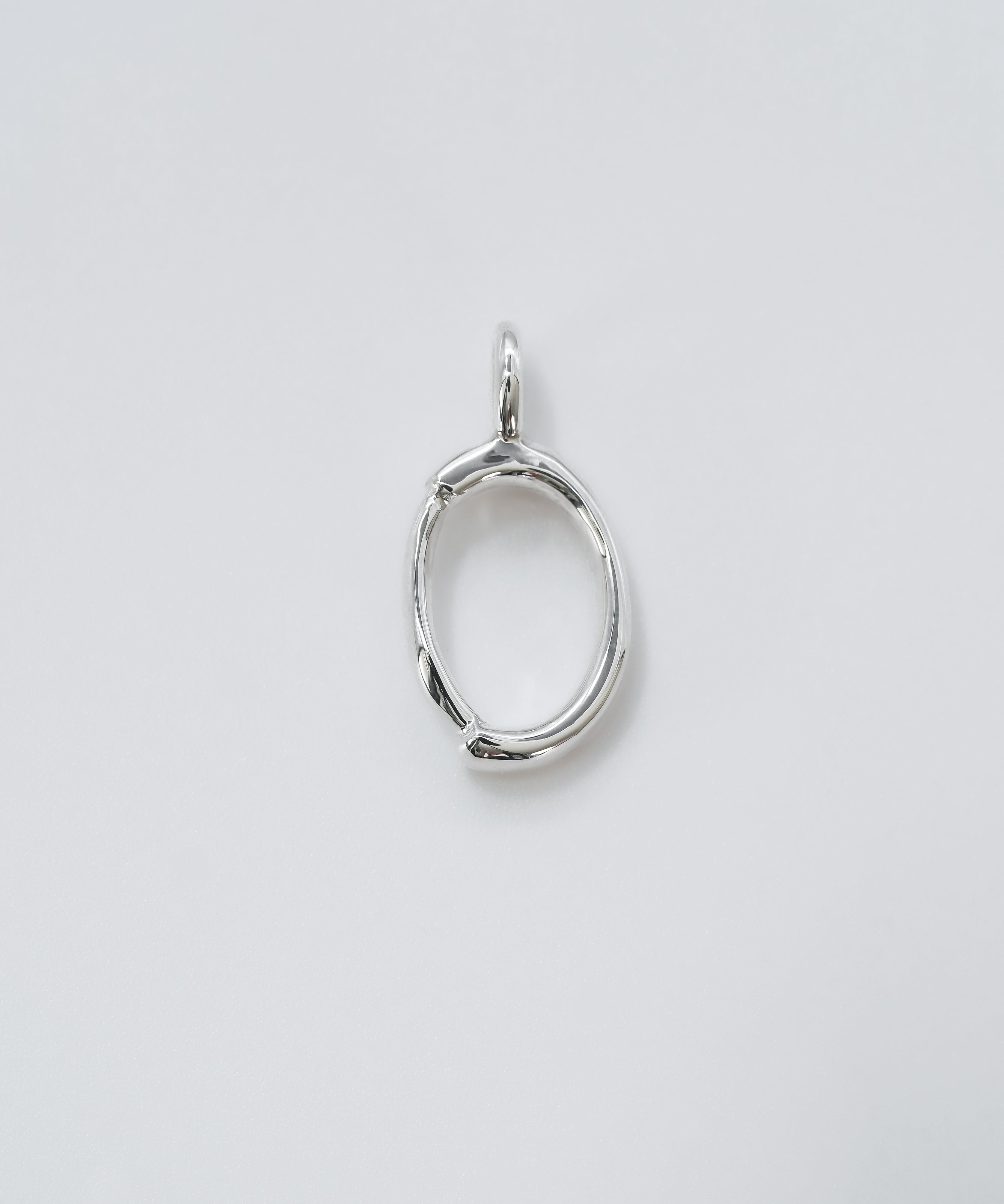 initial necklace silver