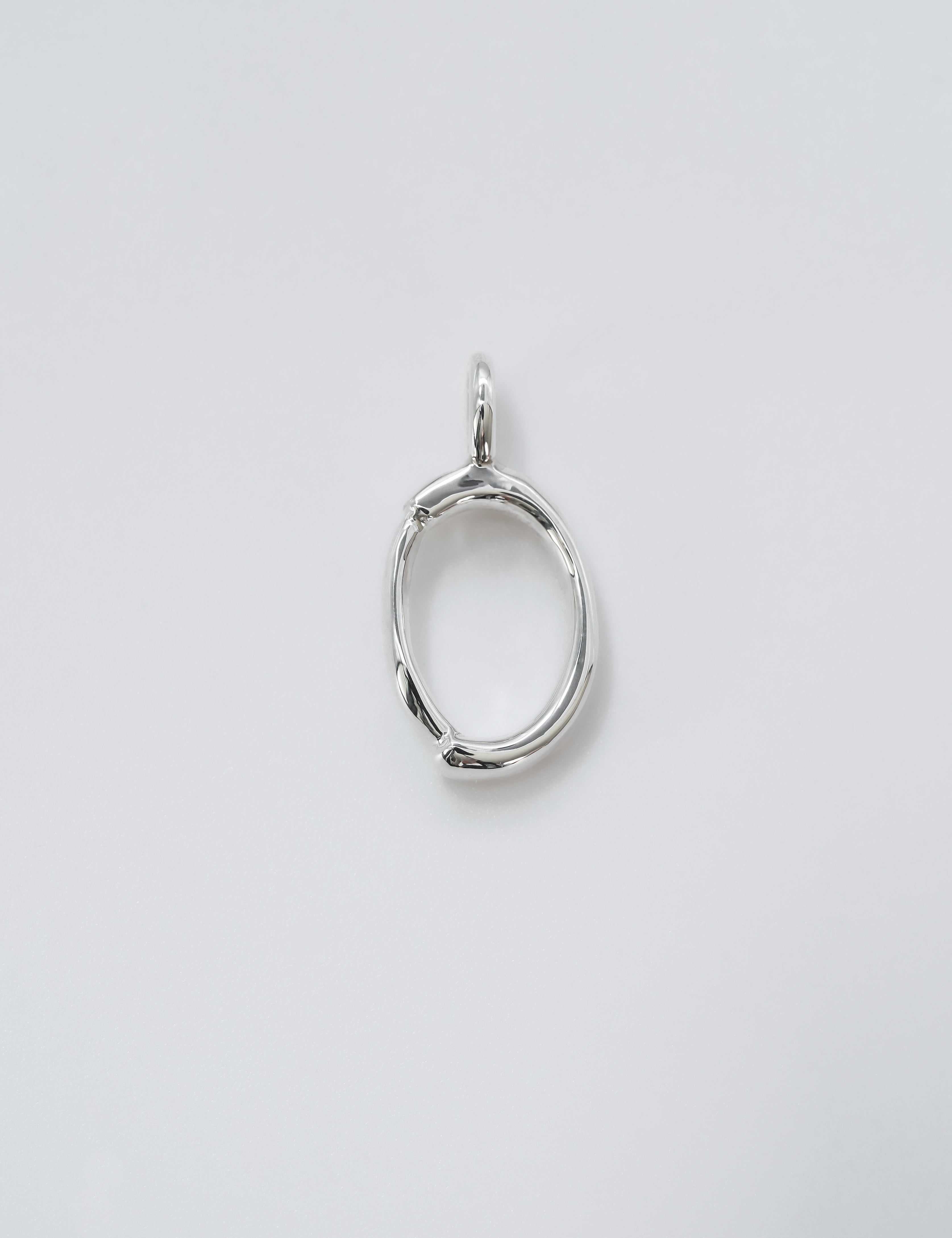 initial necklace silver