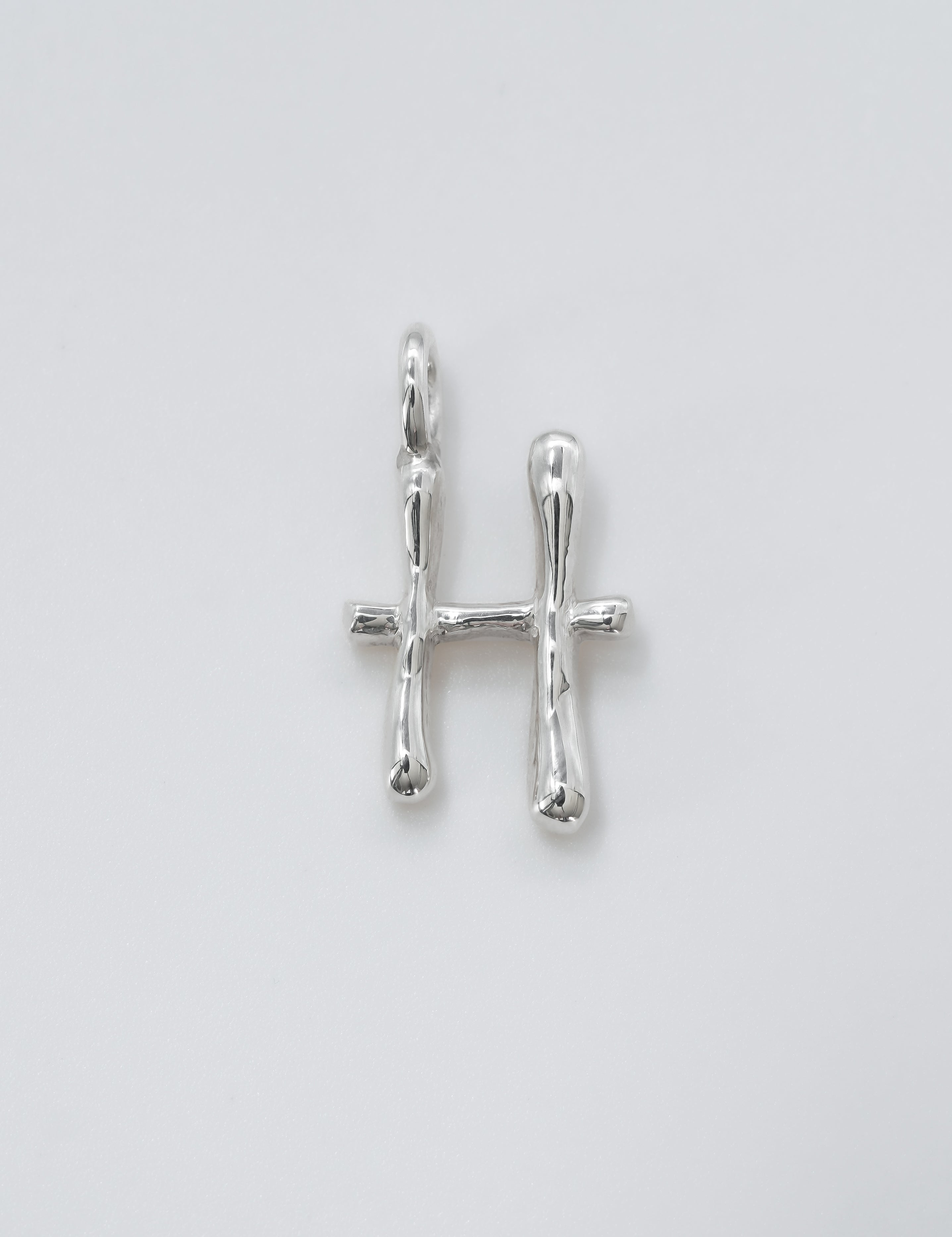 initial necklace silver