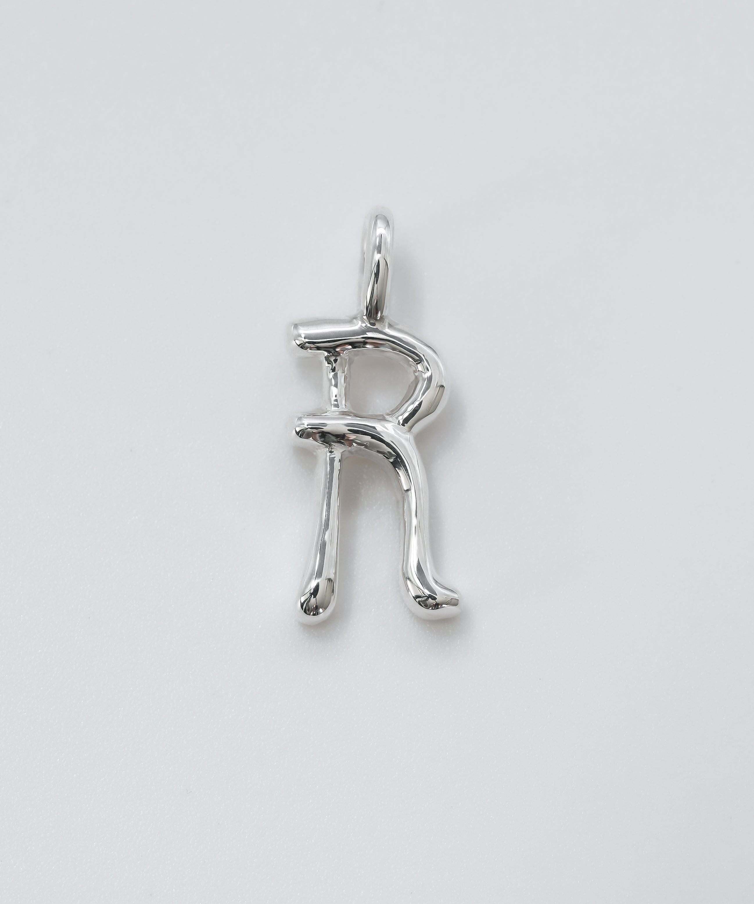 initial necklace silver