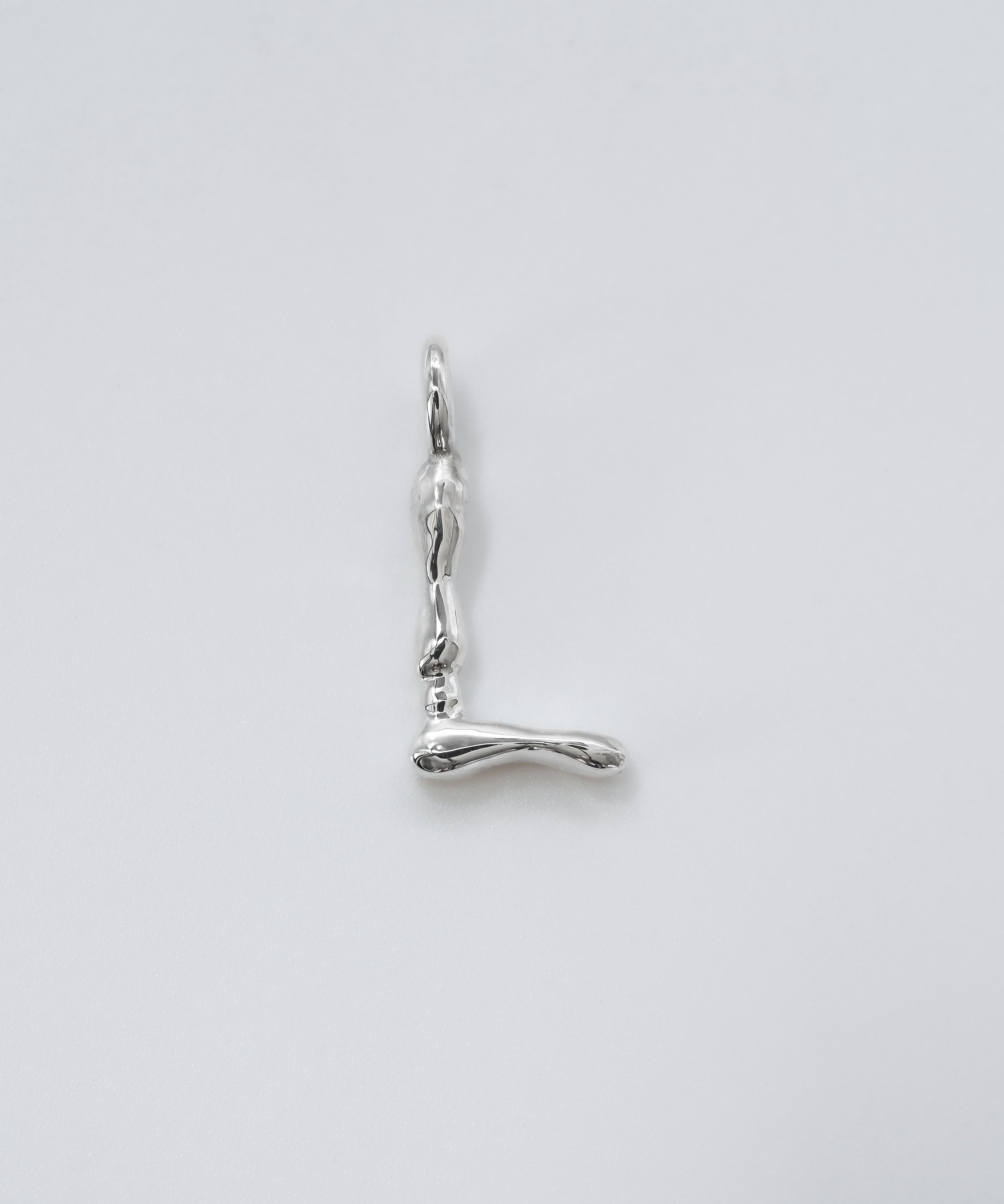 initial necklace silver