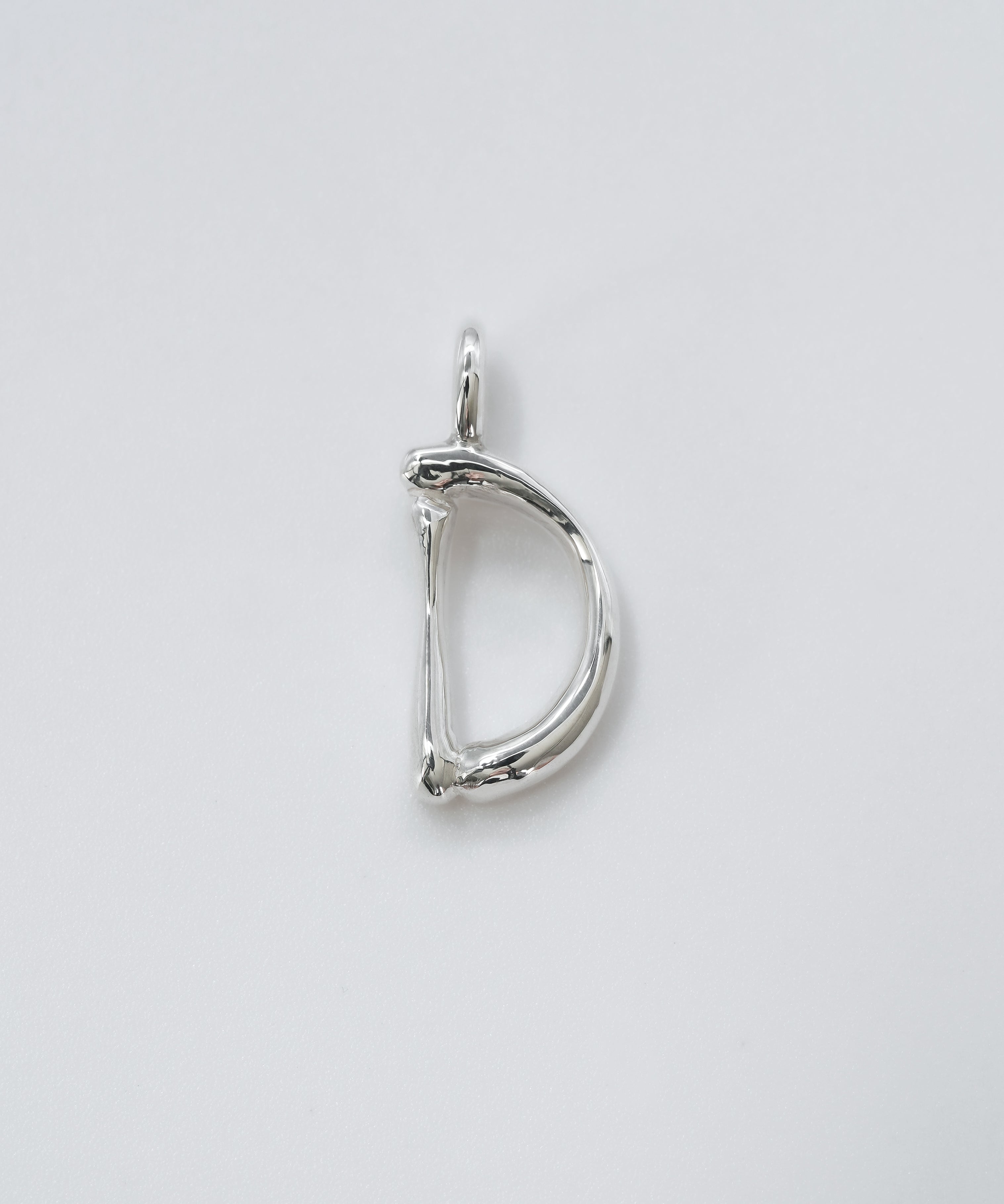initial necklace silver