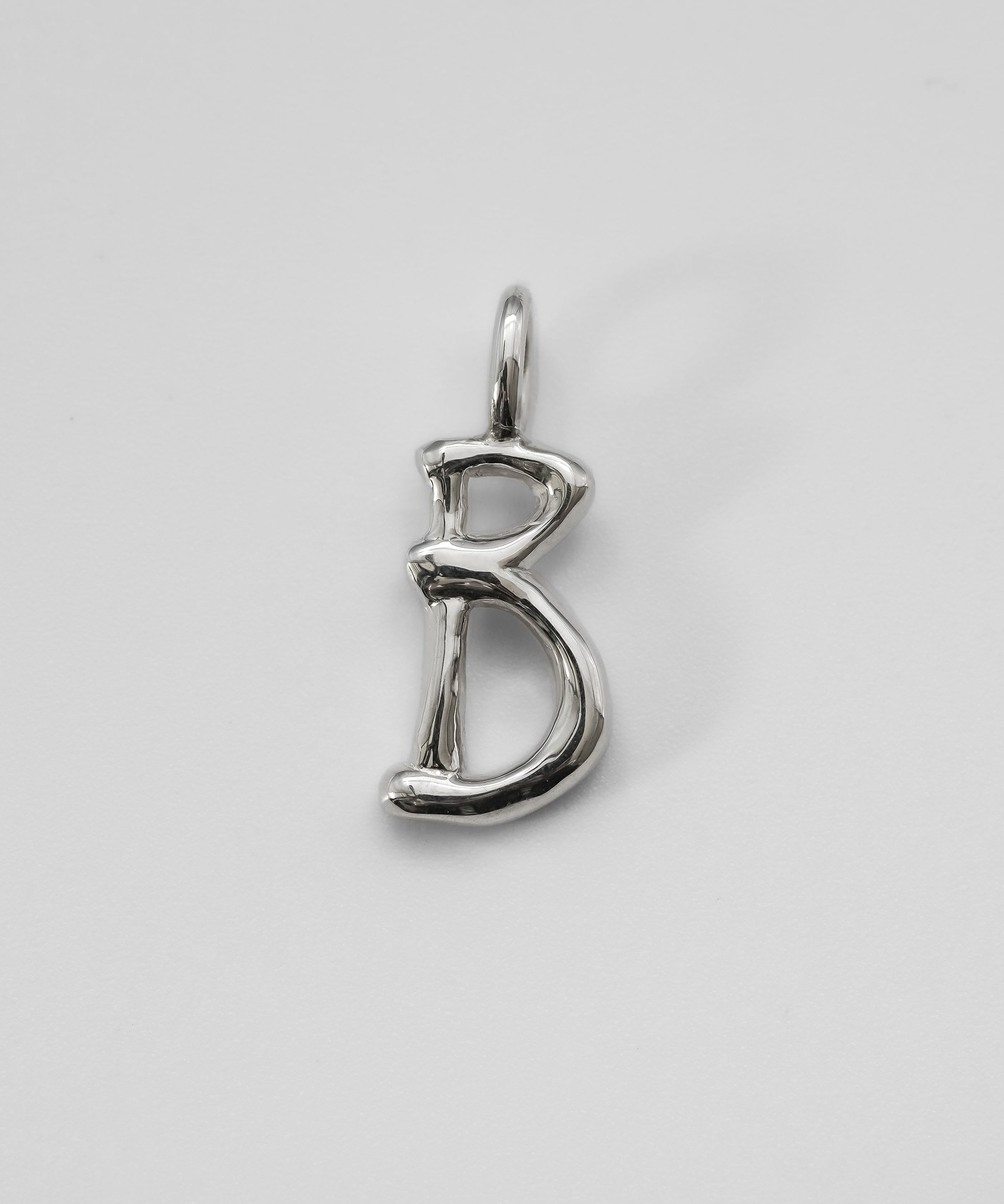 initial necklace silver