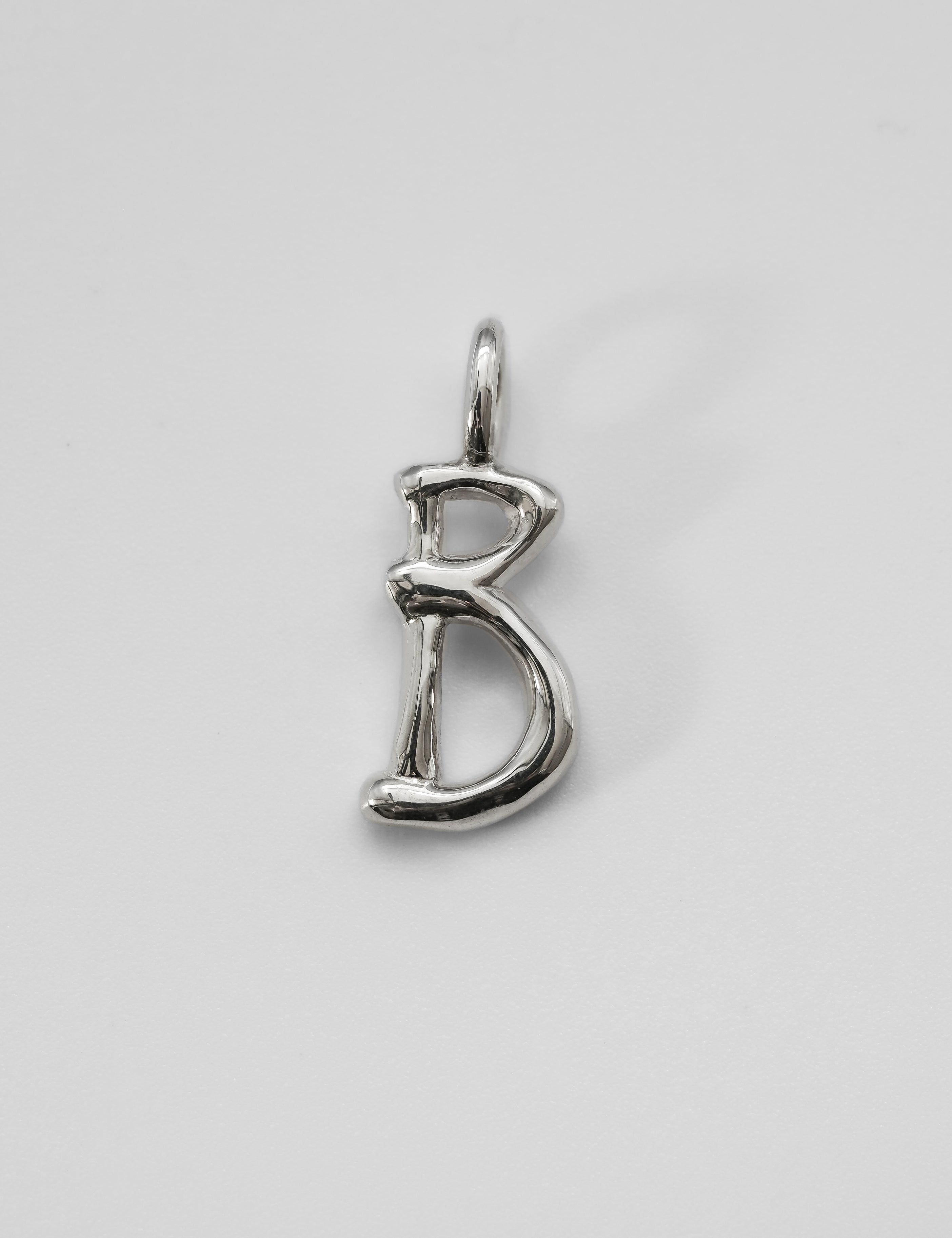 initial necklace silver