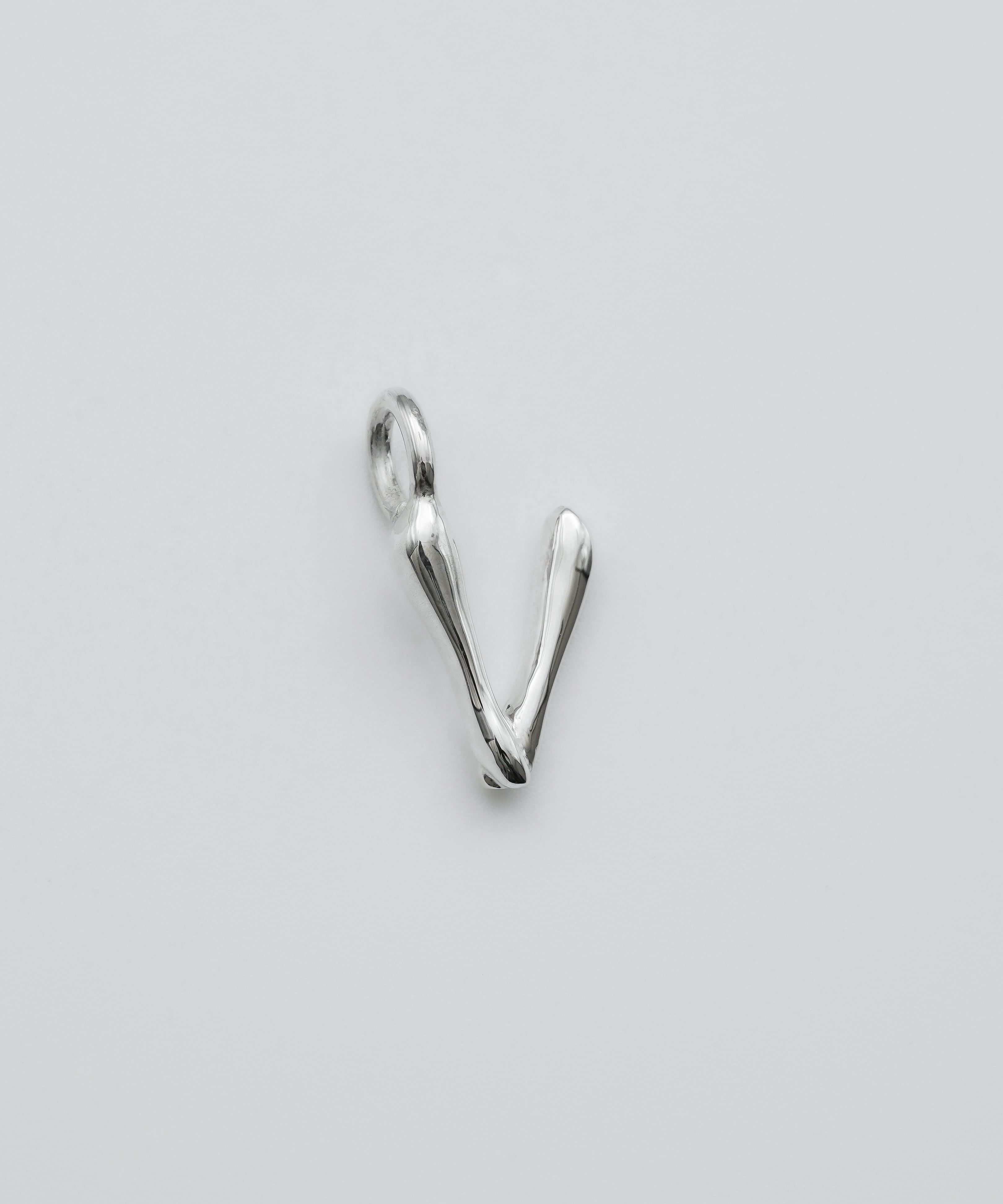 initial necklace silver