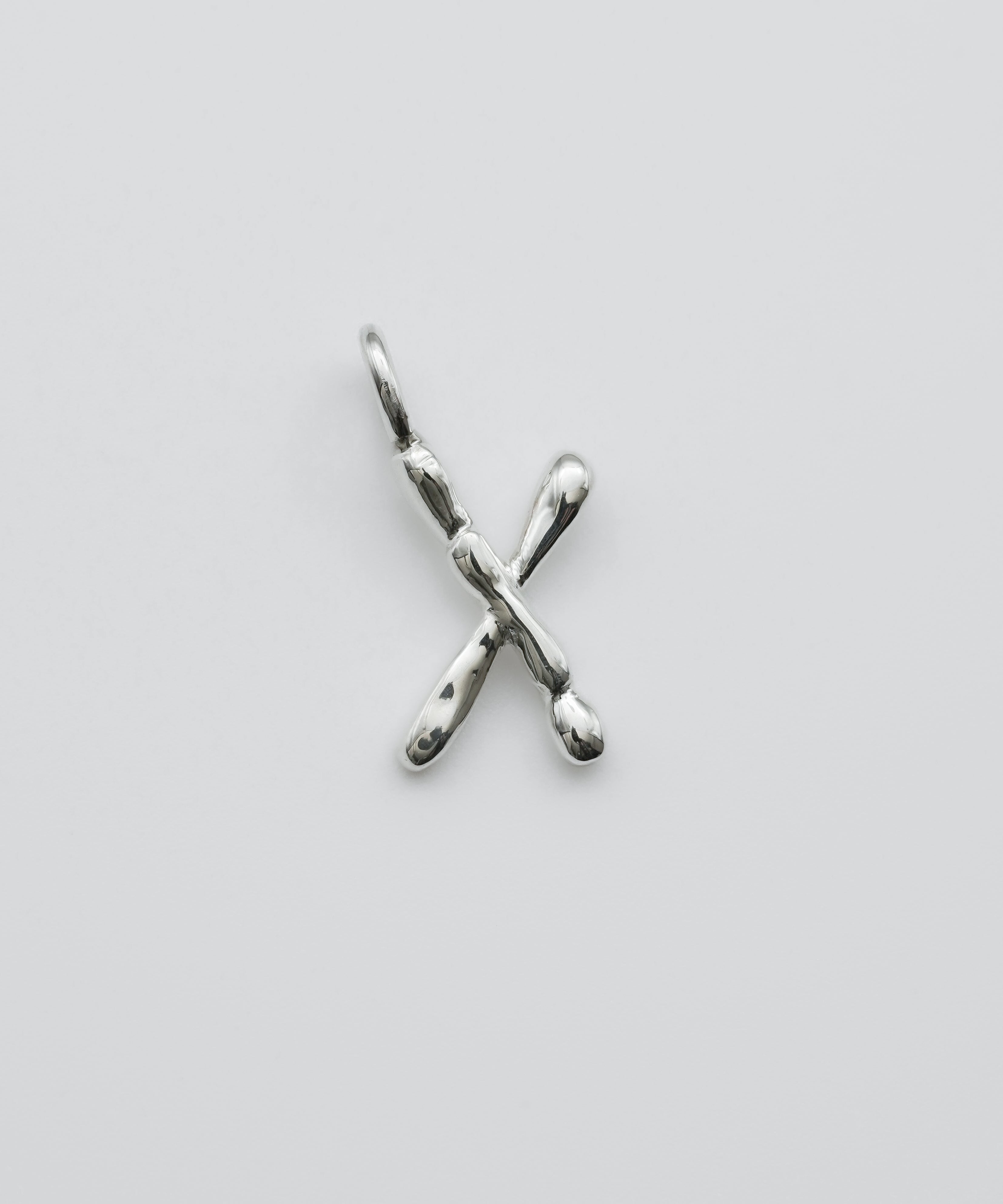 initial necklace silver