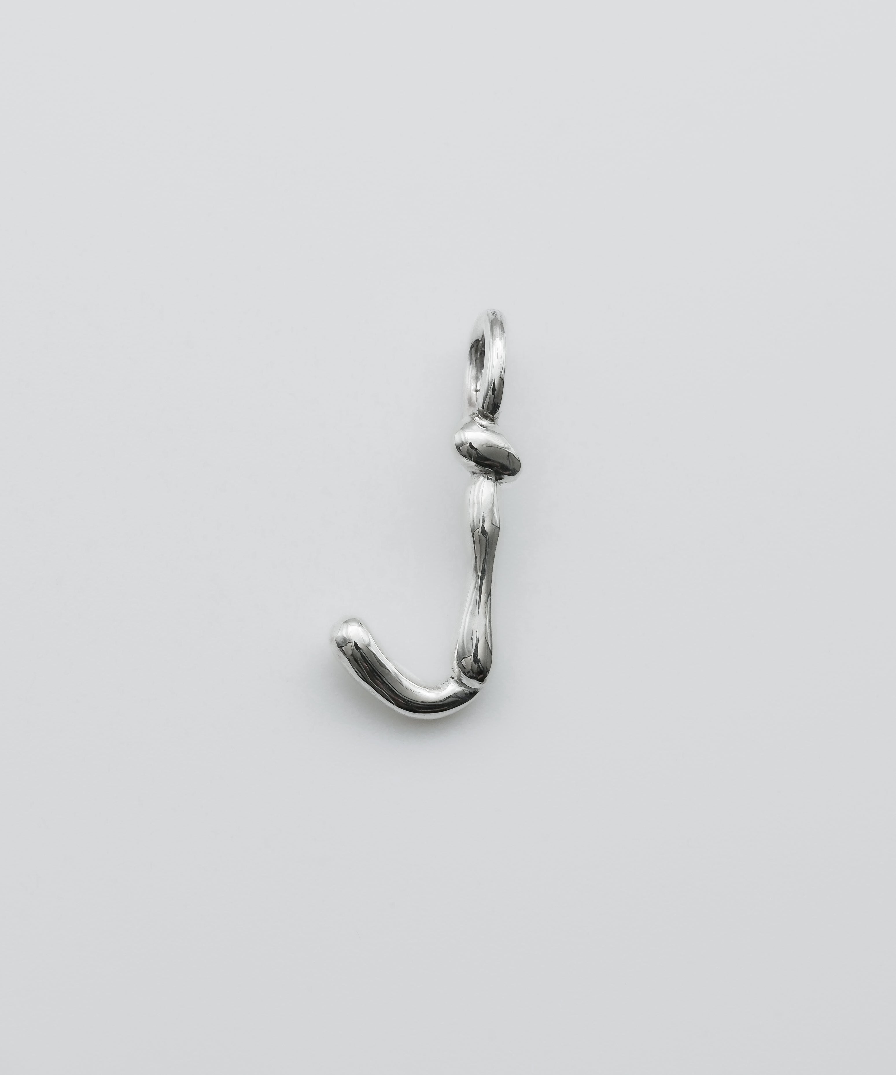 initial necklace silver
