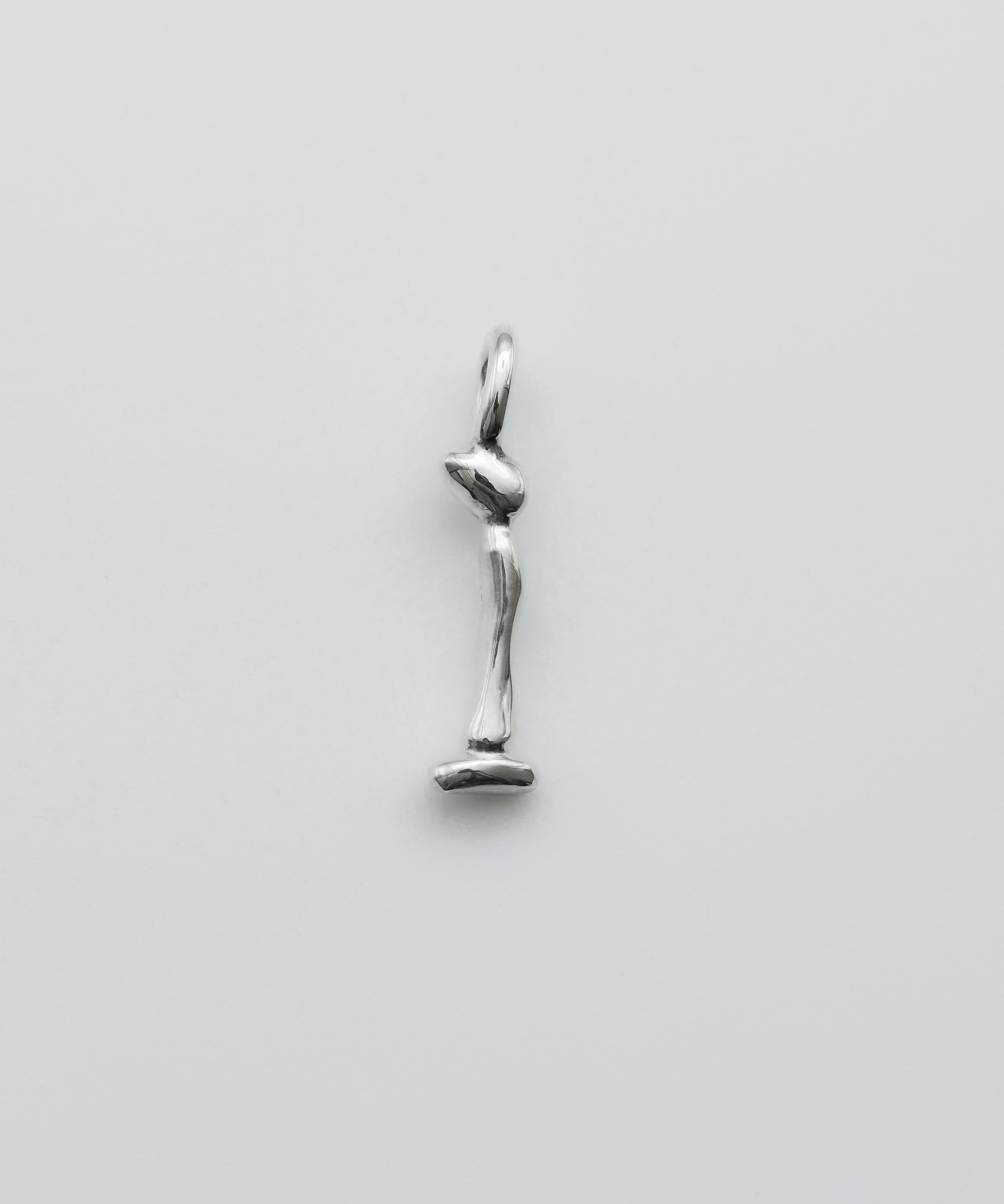 initial necklace silver