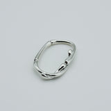 link double finger ring 001 silver