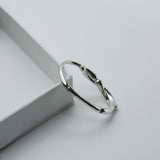 link double finger ring 001 silver