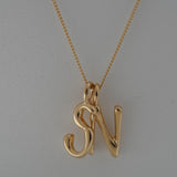 initial necklace gold