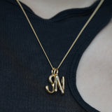 initial necklace gold