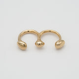 3stones ring gold