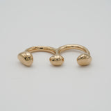 3stones ring gold