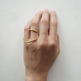 raw big hoop double earcuff (ring) silver
