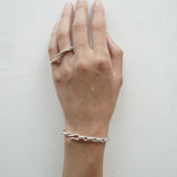 link double finger ring 001 silver