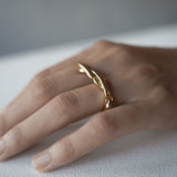 link double finger ring 001 silver