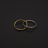 raw combination twin ring K14 × silver