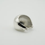 round crossing pierce silver