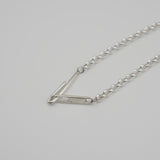 hook chain necklace 001 silver