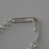 hook chain necklace 001 silver