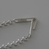 hook chain bracelet 001 silver