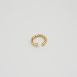 raw big hoop earcuff gold