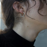 basic hoop pierce silver