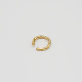 raw big hoop earcuff gold