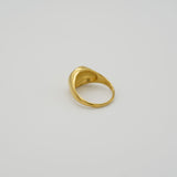 signet round ring gold