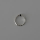 random cut 2 stone ring